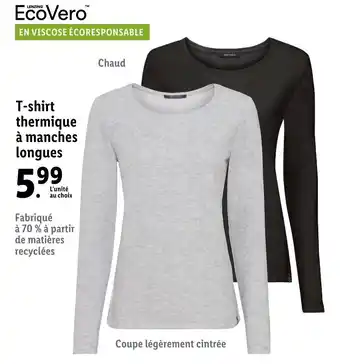 Lidl T-shirt thermique à manches longues offre