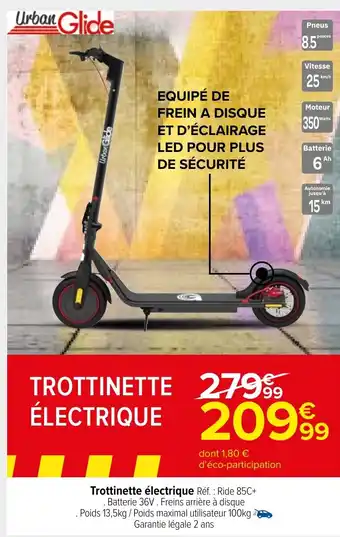 Carrefour Market Trottinette électrique Réf. Ride 85C+ offre