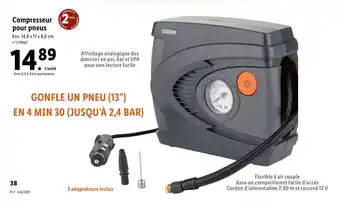Lidl Compresseur pour pneus offre