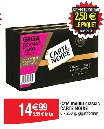 Migros Café moulu classic CARTE NOIRE offre