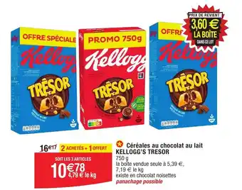 Migros Céréales au chocolat au lait KELLOGG'S TRESOR offre