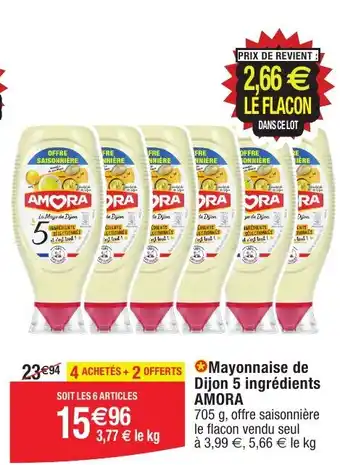 Migros Mayonnaise de Dijon 5 ingrédients AMORA offre