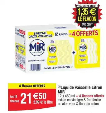 Migros (1)Liquide vaisselle citron MIR offre