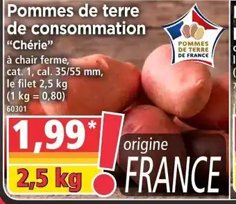 Norma Pommes de terre de consommation "chérie" offre