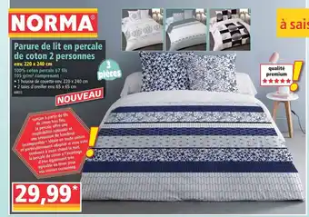 Norma Parure de lit en percale de coton 2 personnes offre