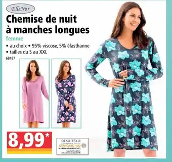 Chemise de nuit à manches longues