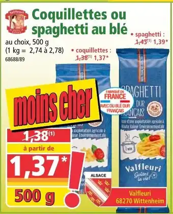 Coquillettes ou spaghetti au blé