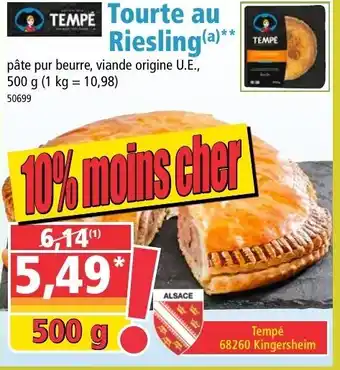 Norma Tourte au riesling offre