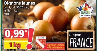 Norma Oignons jaunes offre