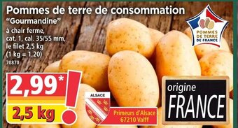 Norma Pommes de terre de consommation offre