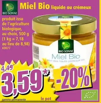 Norma Miel bio offre