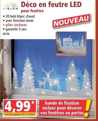 Déco en feutre LED