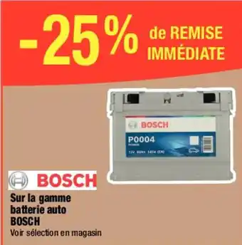 Migros Sur la gamme batterie auto BOSCH offre