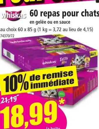 Norma 60 repas pour chats offre