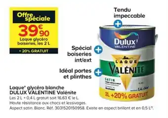 Castorama Laque glycéro blanche offre