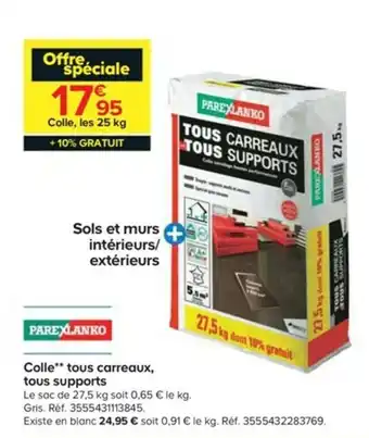Castorama Colle tous carreaux tous supports offre
