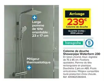 Castorama Colonne de douche showerpipe waterform 230 offre
