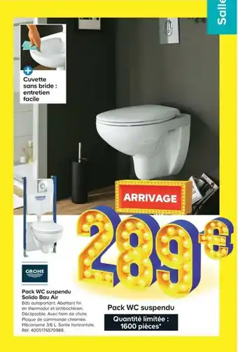 Pack WC suspendu solido bau air