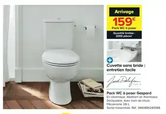 Castorama Pack WC à poser gaspard offre