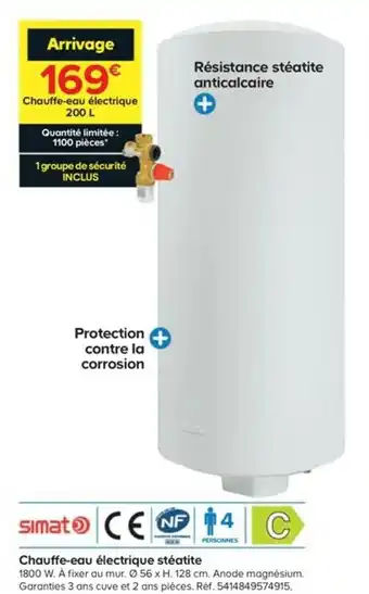 Castorama Chauffe-eau électrique stéatite offre