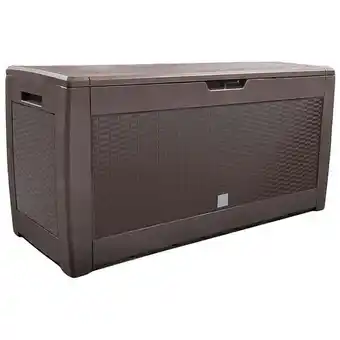 Bricorama VOUNOT Coffre de Rangement Exterieur 310L en PP 119x48x60CM Style Polyrotin Marron offre