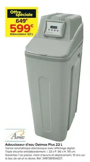 Castorama Adoucisseur d'eau deimos plus 22 L offre