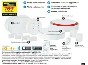 Pack connecté somfy home alarm