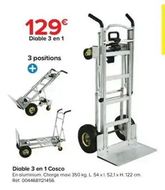 Castorama Diable 3 en 1 cosco offre
