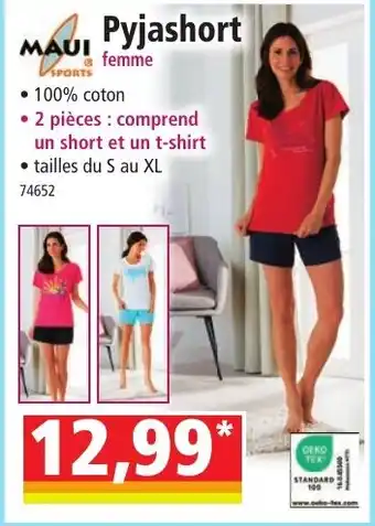 Norma Pyjashort femme offre