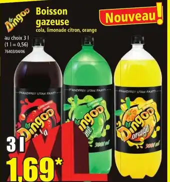 Norma Boisson gazeuse cola, limonade citron, orange offre