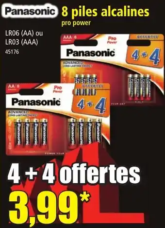 Norma 8 piles alcalines pro power offre