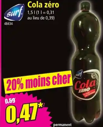 Norma Cola zéro offre