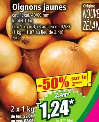 Norma Oignons jaunes offre