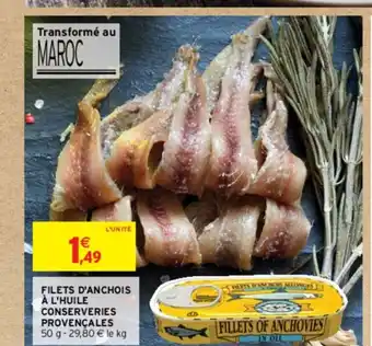 Intermarché FILETS D'ANCHOIS À L'HUILE offre