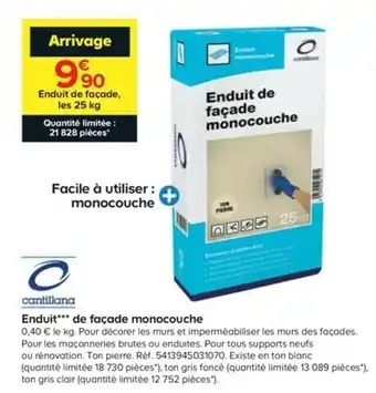 Enduit de Façade Monocouche