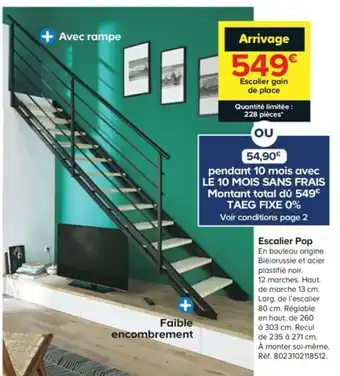 Castorama Escalier Pop offre