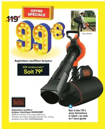 Castorama Aspirateur Souffleur offre