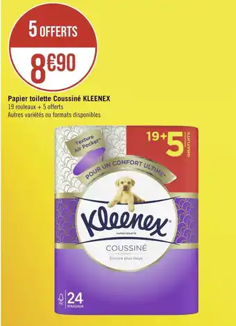 Casino Supermarchés KLEENEX Papier toilette Coussiné offre