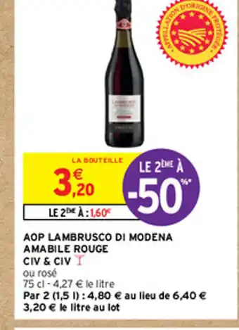 Intermarché Hyper AOP LAMBRUSCO DI MODENA offre