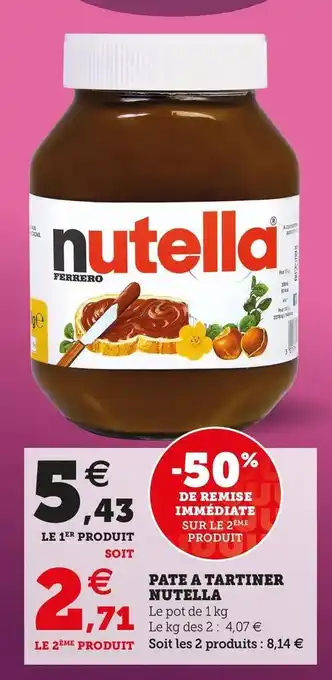 U Express PÂTE À TARTINER offre