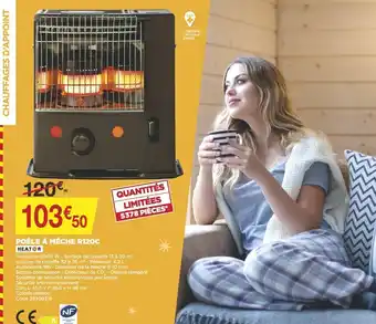 Bricomarché Poêle à Mèche R120C offre