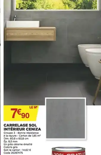Bricomarché Carrelage Sol Intérieur Ceniza offre