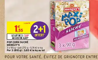 Intermarché Hyper POP CORN SUCRÉ offre