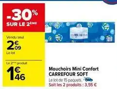 Carrefour Carrefour - mouchoirs mini confort soft offre