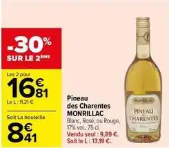 Carrefour Monrillac - pineau des charentes offre