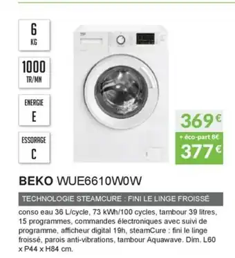 Beko WUE6610WOW