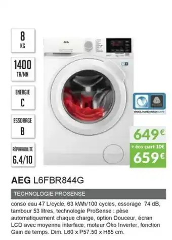 Copra Aeg L6FBR844G offre