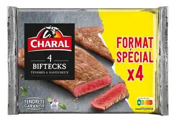 Carrefour Market 4 biftecks format spécial CHARAL offre