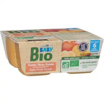 Carrefour Market CARREFOUR BABY BIO Compotes bébé bio offre