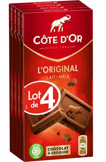 Carrefour Market CÔTE D'OR Tablettes de chocolat L'Original offre